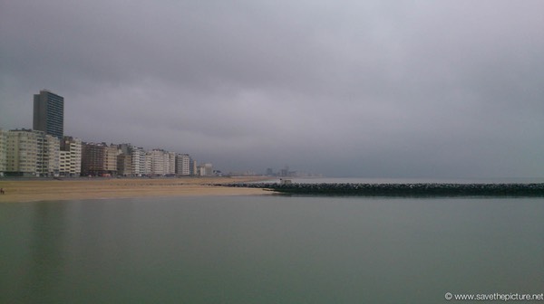 Beachview from the docks at Ostend Belgium