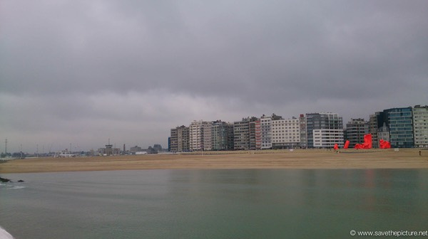Birdview from the docks at Ostend Belgium