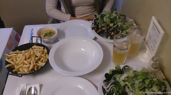 Delicious mussels at restaurant Kombuis, Ostend belgium