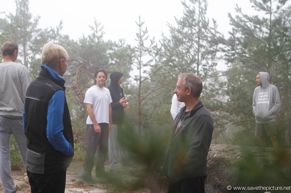 Early morning gathering for Taikiken meditation