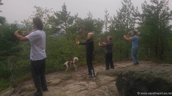 Early morning Ritsuzen training on the mountaintop