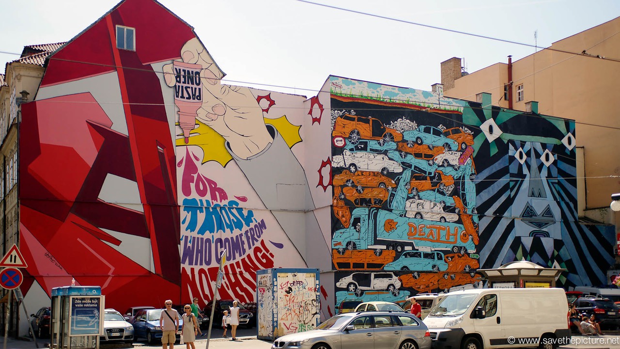 Mural of Death Prague