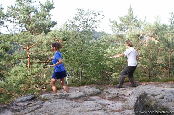 Nadja and Lucian Taikiken two circles practice