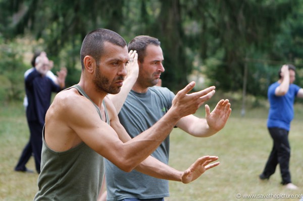 Omid, concentrating on the feel of Taikiken