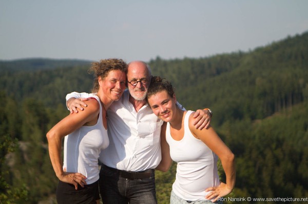 Standing on top of the world Nadja, Amtoine and Isabelle