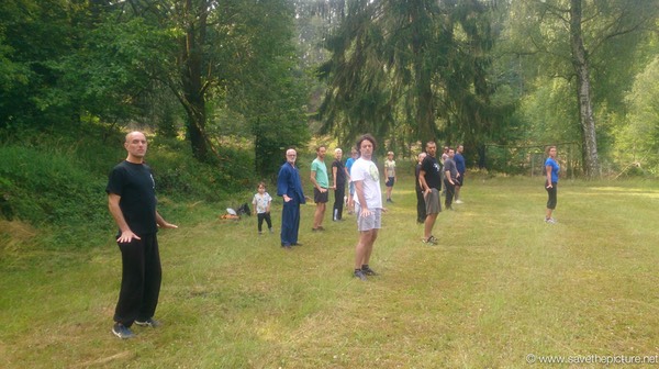 Taikiken, baduanjin training on the field