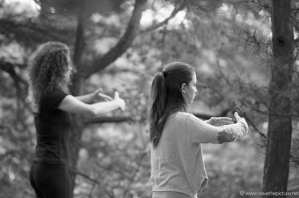 Taikiken Czech Summer workshop morning ritsuzen Carolina and Nadja