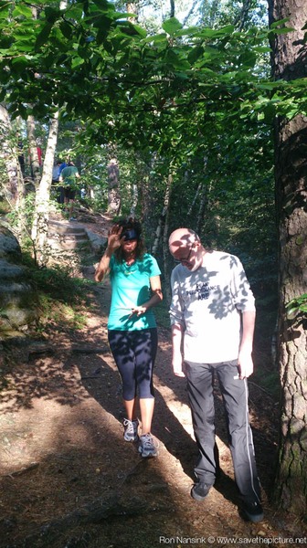 Taikiken Natural Tuning, Nadja practicing blindfold walking with our good friend Antoine