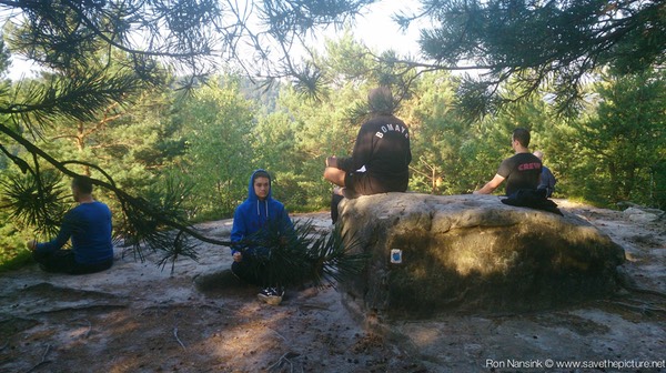 Taikiken Natural Tuning, early morning Zazen on the meditation platform