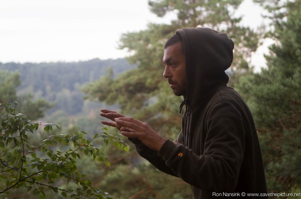 Taikiken Natural Tuning 2016, coach Omid practicing Yuri on the mountaintop
