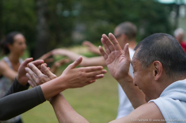 Taikiken Natural Tuning 2016, light sparring, just for the feel of coordination and foccus