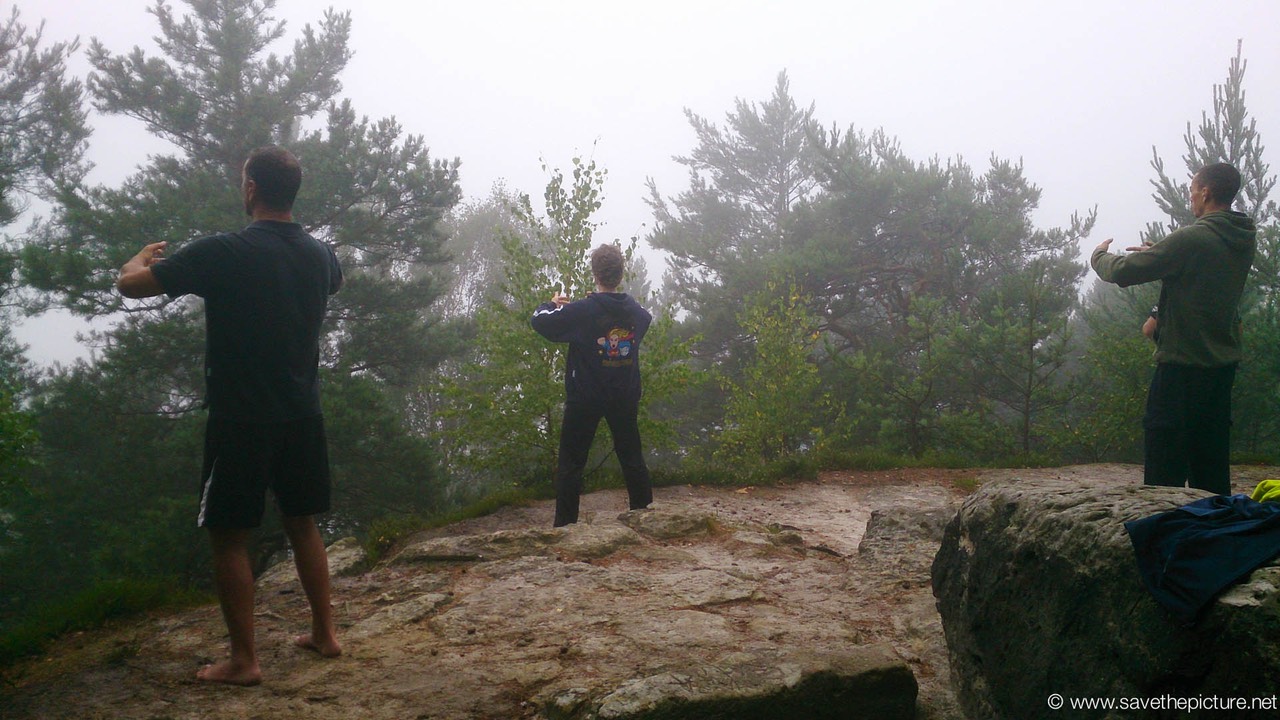 Taikiken Ritsuzen early morning meditation, busting the clouds